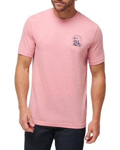 Travis Mathew Uncharted Waters Graphic T-shirt - Pink