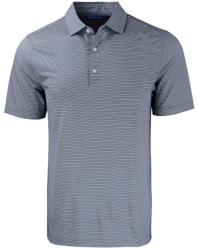 Cutter & Buck Double Stripe Performance Recycled Polyester Polo - Blue