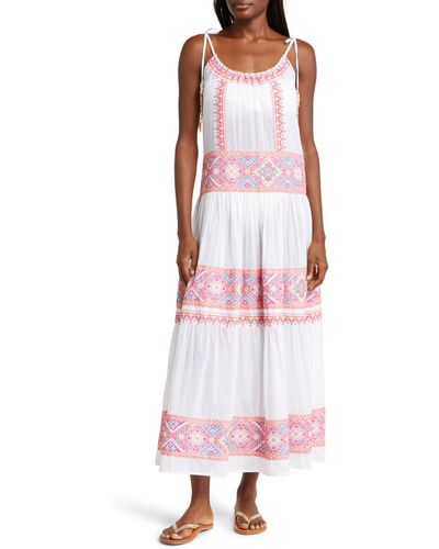Ramy Brook Lexie Embroidered Cotton Cover-up Dress