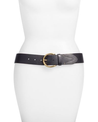 Frye Campus Leather Belt - White