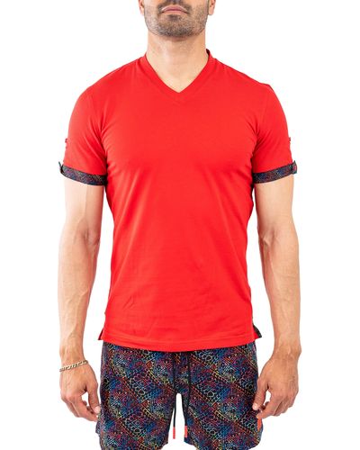 Maceoo Vivaldi V-neck T-shirt - Red