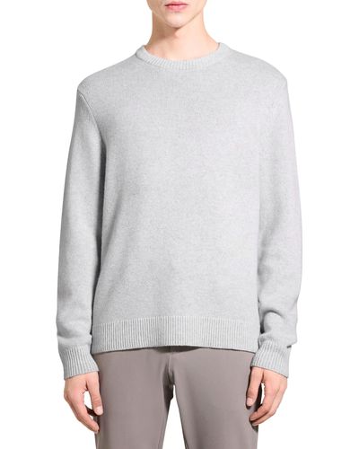 Theory Hilles Plush Wool & Cashmere Sweater - White