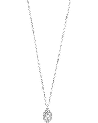 Bony Levy Mika Diamond Cluster Pendant Necklace - White