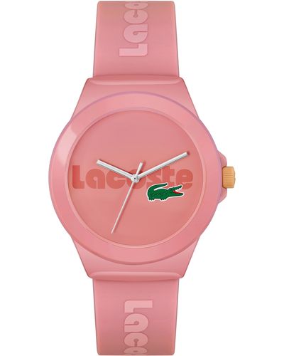 Lacoste Neocroc Silicone Strap Watch - Pink
