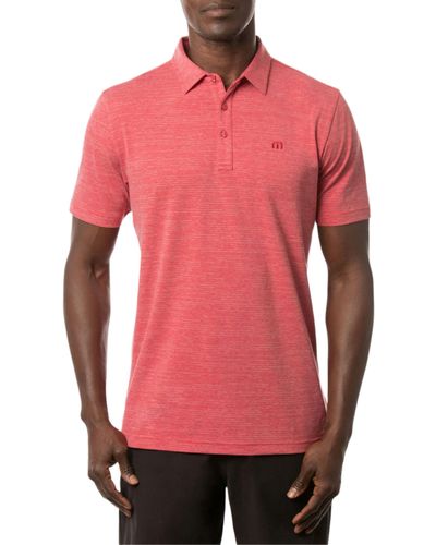 Travis Mathew The Heater Solid Short Sleeve Performance Polo - Red