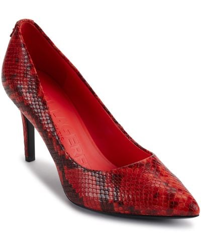 Karl Lagerfeld Royale Pointed Toe Pump - Red