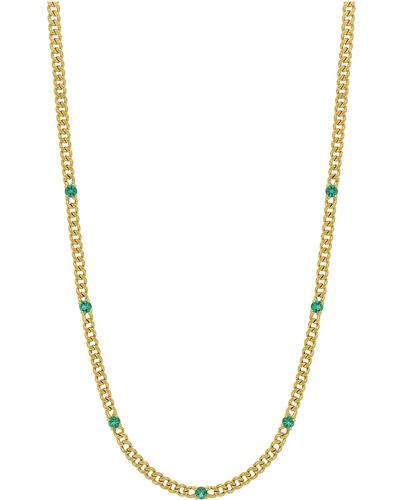 Bony Levy El Mar Emerald Chain Necklace - Multicolor