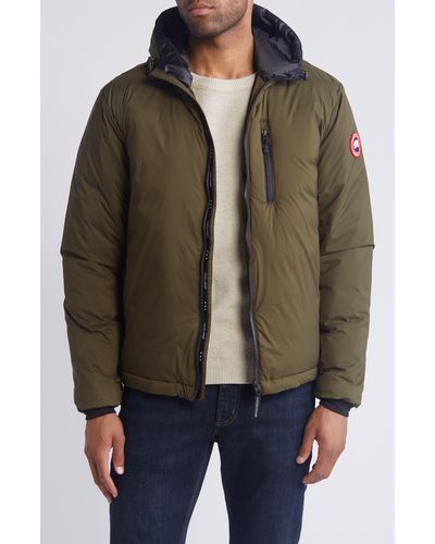 Canada Goose Lodge Packable Windproof 750 Fill Power Down Hooded Jacket - Green