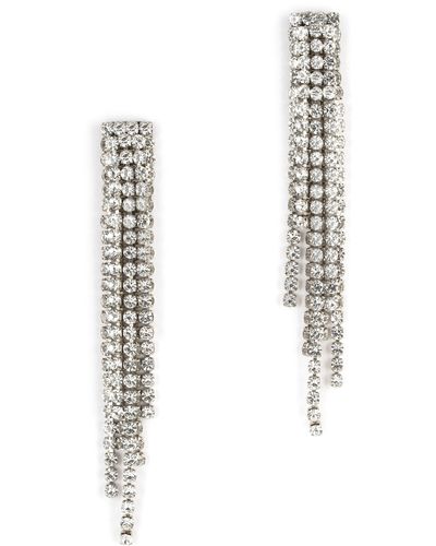 Deepa Gurnani Elisa Crystal Drop Earrings - White