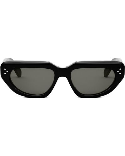 Celine Bold 3 Dots Geometric Sunglasses - Black