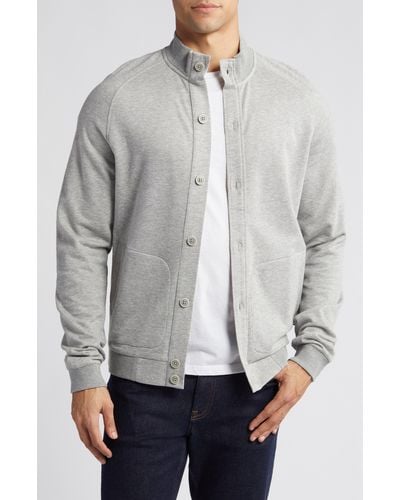 Peter Millar Crown Crafted Cotton & Cashmere French Terry Jacket - Gray