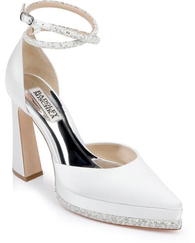 Badgley mischka fey embellished ankle cheap strap pump