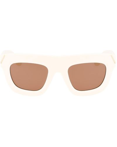 Victoria Beckham 51mm Sculptural Square Sunglasses - White