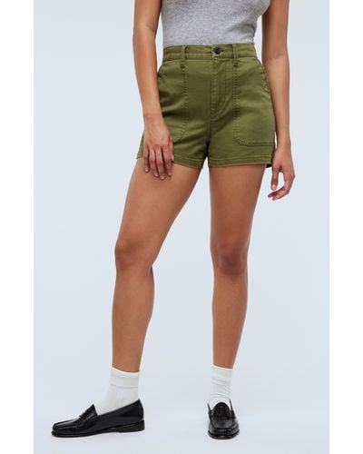 Madewell Perfect Military Twill Shorts - Green