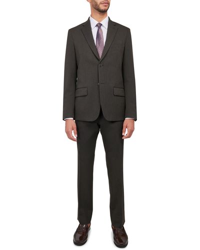 W.r.k. W. R.k Tailored Slim Fit Textured Suit - Black