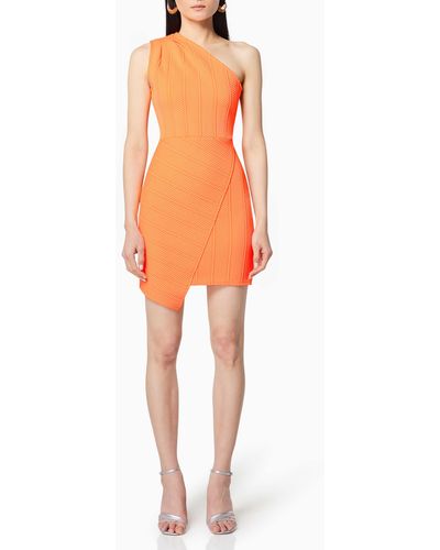 Elliatt Thriving One-shoulder Minidress - Orange
