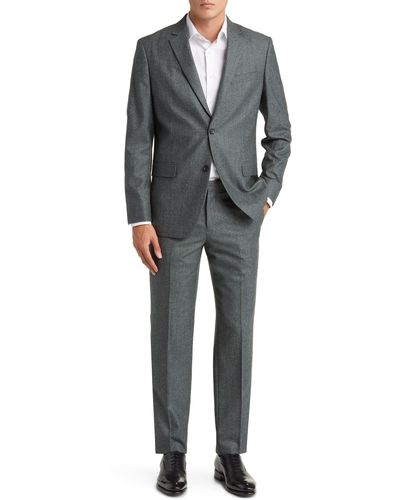 Nordstrom Mini Houndstooth Wool Flannel Suit - Gray