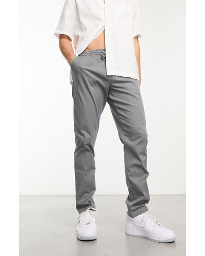 ASOS Pull-on Stretch Twill Pants - Gray