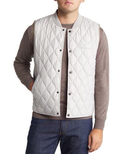 Stone Rose Water Repellent Puffer Vest - White