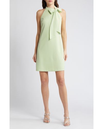 Vince Camuto Signature Stretch Bow Crepe Dress - White