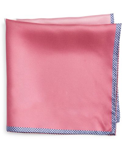 Nordstrom Panel Silk Pocket Square - Pink