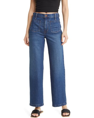 Madewell Perfect Wide Leg Jeans - Blue