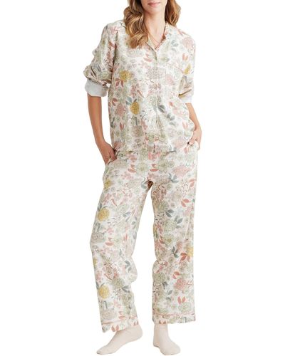 Papinelle Karolina Floral Print Sateen Pajamas - Multicolor