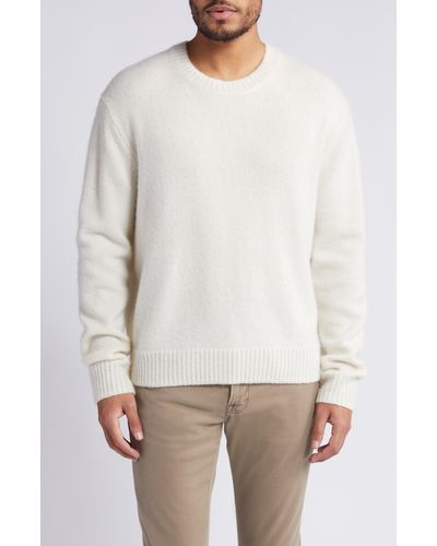 FRAME Cashmere & Silk Crewneck Sweater - White
