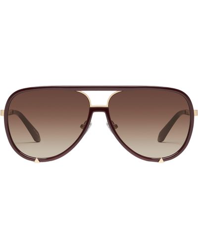 Quay High Profile 51mm Polarized Aviator Sunglasses - Brown