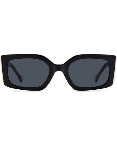 Carolina Herrera 53mm Rectangular Sunglasses - Black