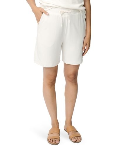 Cozy Earth Ultrasoft Bermuda Pajama Shorts - White