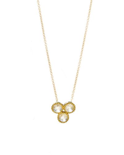 Sethi Couture Grace Rose Cut Diamond Pendant Necklace - White