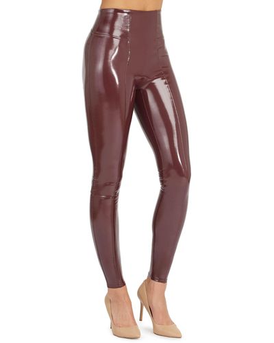 Spanx Faux Patent Leather leggings - Red