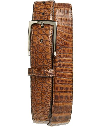 Torino Caiman Leather Belt - Brown