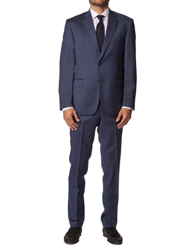 JB Britches Sartorial Classic Fit Stretch Wool Suit - Blue