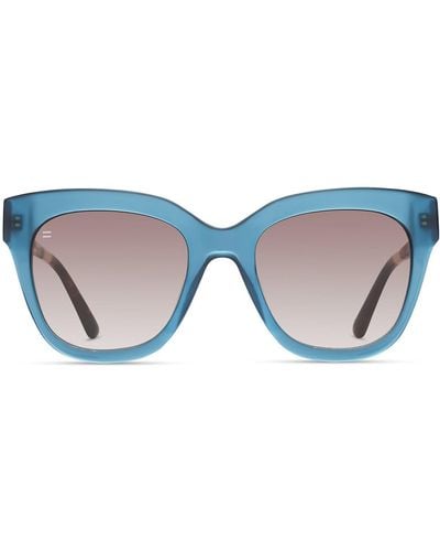 TOMS Sloane 53mm Cat Eye Sunglasses - Blue
