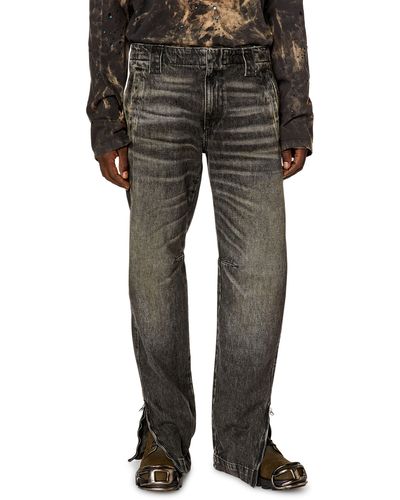 DIESEL Diesel D-gene Zip Cuff Straight Leg Jeans - Gray