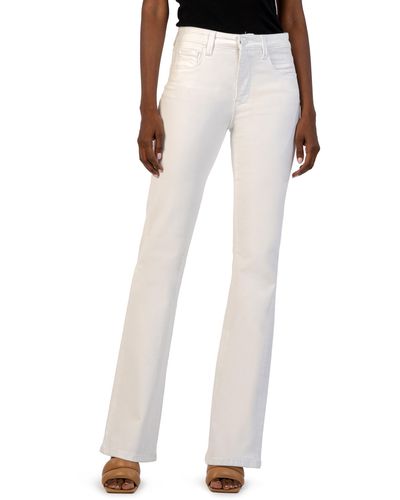 Kut From The Kloth Ana Fab Ab High Waist Flare Jeans - White