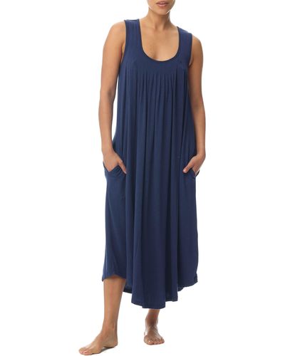 Papinelle Pleated Nightgown - Blue