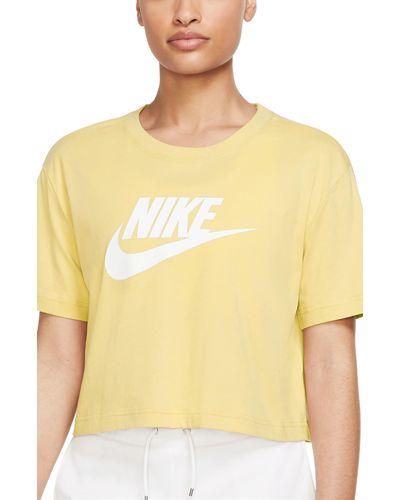 Nike Sportswear Essential Crop Graphic Tee - Yellow