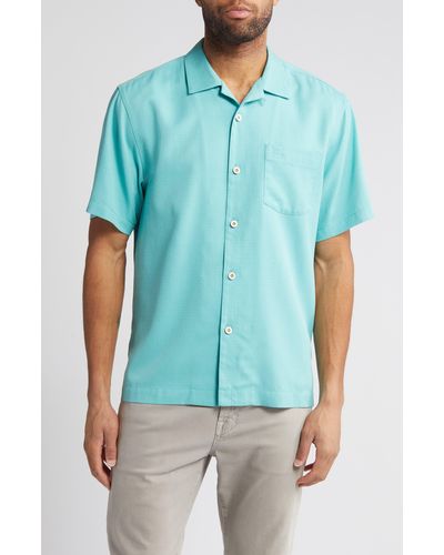 Tommy Bahama Coastal Breeze Silk Blend Button-up Shirt - Blue