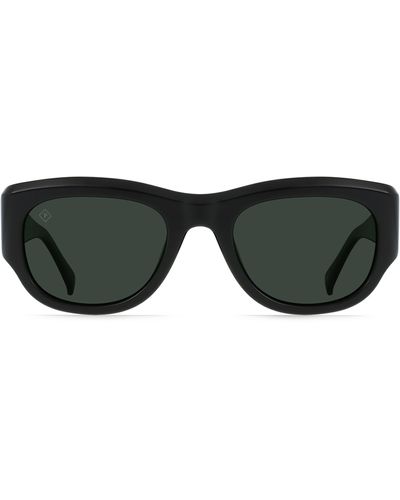 Raen Lonso Round Polarized Square Sunglasses - Black