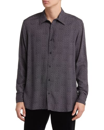 BLK DNM Microdot Button-up Shirt - Gray