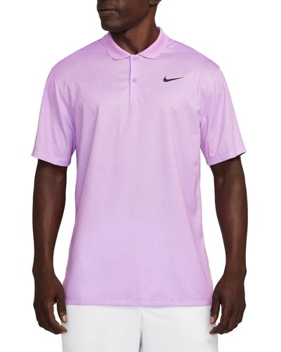 Nike Dri-fit Victory+ Geo Print Golf Polo - Purple