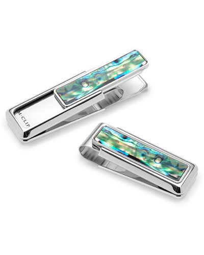 M-clip M-clip Mother-of-pearl Inlay Money Clip - Blue