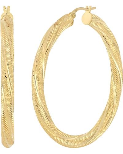 Bony Levy Katharine 14k Gold Twisted Hoop Earrings - Metallic