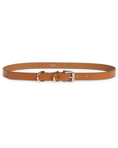 Givenchy Voyou Leather Belt - White