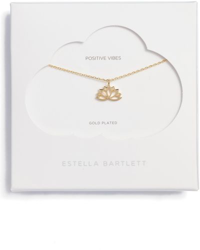 Estella Bartlett Lotus Leaf Pendant Necklace - White
