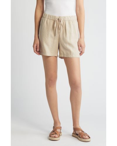Caslon Caslon(r) Linen Drawstring Shorts - Natural