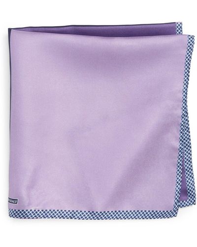 Nordstrom Panel Silk Pocket Square - Purple
